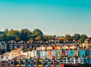 The colourful houses from Bristol harbourside