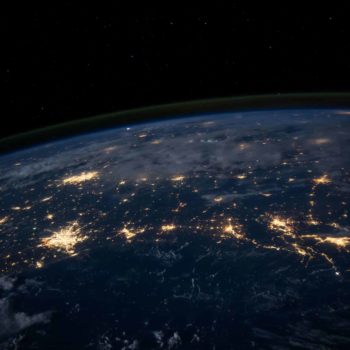 The world lit up at night from space