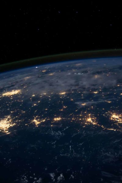 The world lit up at night from space